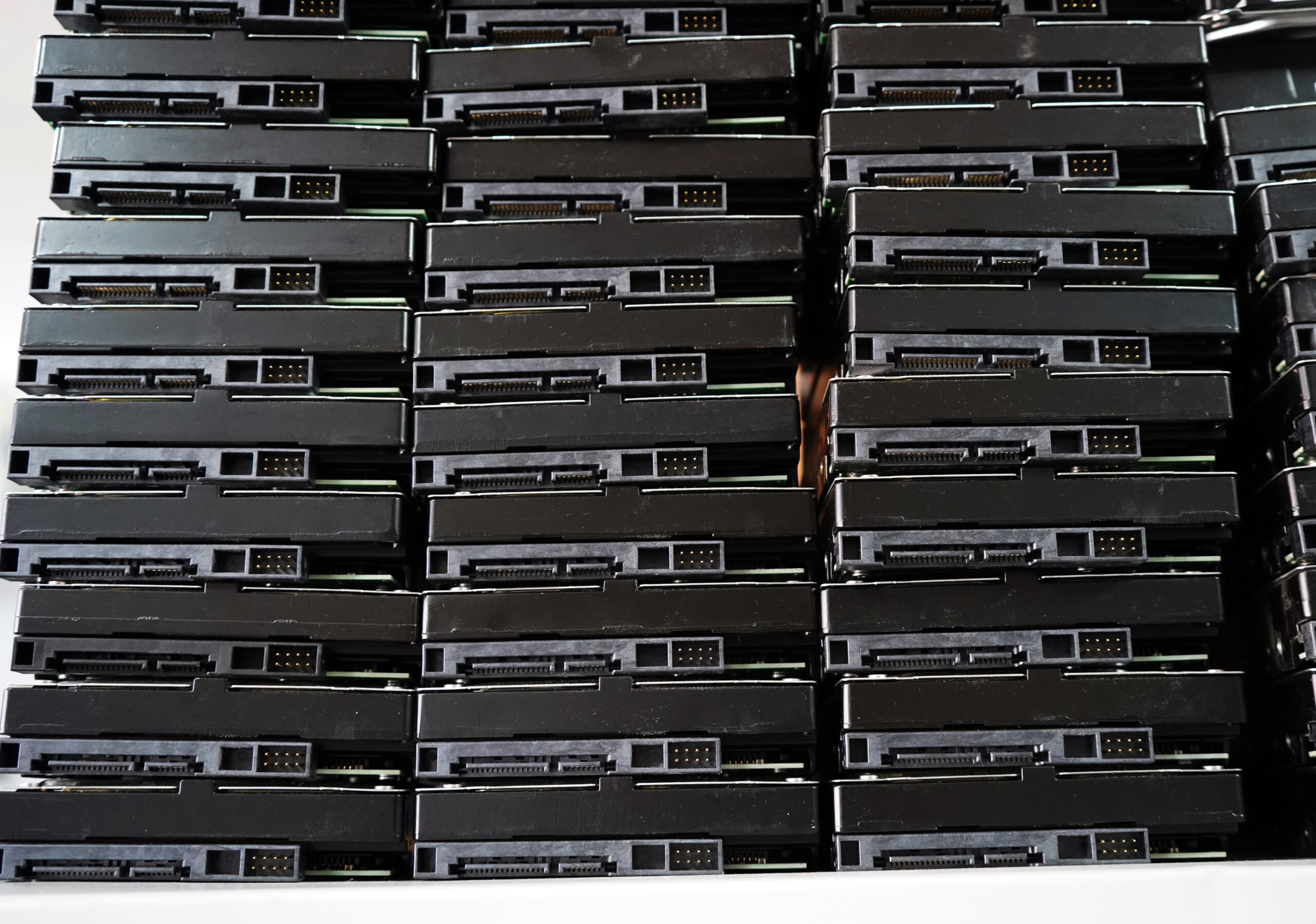 Rows of servers in a data center